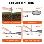 Swivel Campfire Grill, Fire Pit Grill Grate Over Fire Pits, Heavy Duty Steel Grill Grates, 360° Adjustable Open Fire Outdoor Cooking Equipment, Portable Camp Fire Racks For Camping Outdoor BBQ