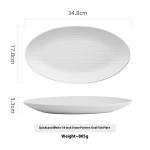 Creative Ceramic Oval Fish Dish Household