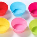 Nonstick Reusable Silicone Cupcake Liners Baking Cups 12 Pieces