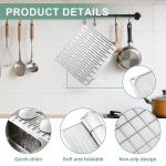 Non Slip Large Silicone Dish Draining Mat, Heat Resistant Sink Liner Countertop Trivet For Kitchen Dishes, Cookware Utensils.