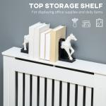 Slatted Radiator Cover Painted Cabinet MDF Lined Grill In White (172L X 19W X 81H Cm)