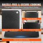 Pizza Steel, 16' X 14.5' X 1/4' Pizza Steel Plate For Oven, Pre-Seasoned Carbon Steel Pizza Baking Stone With 20X Higher Conductivity, Heavy Duty Pizza Pan For Outdoor Grill, Indoor Oven