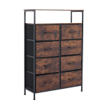 8-Drawer Fabric Dresser With Open Shelf, 45.9-inch Tall Storage Cabinet For Bedroom Closet Organization