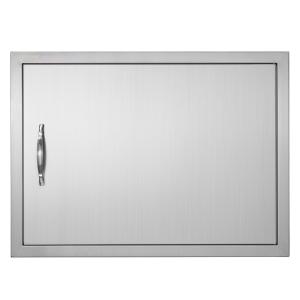 Grill-Zugangstür, 685 X 508 Mm, Einzelne Außenküchentür, Flächenbündig Montierte Edelstahltür, Vertikale Wandtür Mit Griff, Für Grillinsel, Grillstation, Außenschrank
