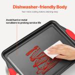 Baking Pan Set 8-Piece Nonstick Carbon Steel Bakeware Set With Silicone Handle