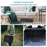 1Pc Foldable Camping Table Collapsible Picnic Aluminum Alloy Grill Stand 88LBS Max Load Height Adjustable BBQ Table