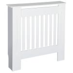Slatted Radiator Cover Painted Cabinet MDF Lined Grill In White (78L X 19W X 81H Cm)