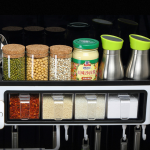 New kitchen storage box Multi-function wall-mounted kitchen racks Tool kitchen utensils storage box seasoning