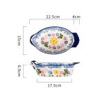 Household Ceramic Baking Tray Cheese Casserole Plate
