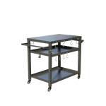 3-Shelf Outdoor Grill Table, Grill Cart Outdoor With Wheels, Pizza Oven And Food Prep Table, Blackstone Table With Stainless Steel Tabletop, Grill Stand For Blackstone Griddle For Outside BBQ