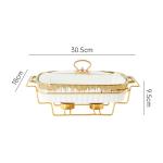 Household Creative Double-ear Square Casserole With Lid