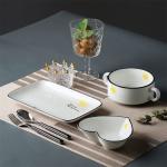 Cute European-Style Dishes Set For One Person Net Red Ins Breakfast Plate Bowl Household Tableware Set Factory Direct Supply