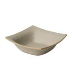 Unglazed Earthenware Square Bowl Vintage Ceramic Dish For Cold Dishes