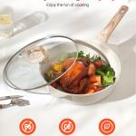 19 Piece Pots And Pans Set Granite Nonstick Kitchen Cookware Induction White