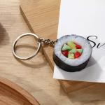 Pvc Simulation Japanese Sushi Dishes Keychain