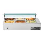 Commercial Food Warmer, 1500W Electric Stainless Steel Steam Food Warmer With Glass Cover, 6 X 1/2 Size Pans Buffet Bain Marie With Soup & Perforated Ladles, For Catering, Restaurant & Party