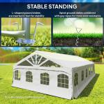 Heavy Duty Party Tent, 19.5' x 39' Large Sun Shade Canopy Tent for Parties, Wedding, Events, BBQ Grill, White