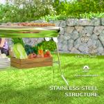 Charcoal Barbecue Grill Stainless Steel Portable Folding Charcoal BBQ Grill Stainless Steel Camp Picnic Cooker