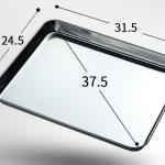 Stainless Steel Steamed Cake Baking Tray With Rectangular Thickened Shallow Tray