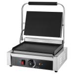 Commercial Panini Grill, 1800W Electric Sandwich Panini Maker, Stainless Steel Sandwichs Press Grill With Handle And Temp Control, 13.5x9.3 In Full Flat Enamel Plate, For Hamburger Steak Bacon