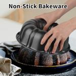 Non-stick Cake Pan Heavy Duty Carbon Steel Fluted Tube Round Cake Baking Pan Pound Cake Pan Buntz Cake Pan Tube Bakeware Cake Mold Baking Mold For Jello
