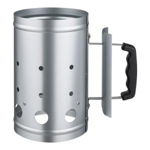 Charcoal Chimney Starter Heavy Duty Steel 4 Lbs Capacity BBQ Grill Fireplace