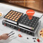 50PCS Mini Dutch Pancake Maker Commercial Dorayaki Baker Non-stick 1800W