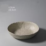 Hand-squeezed Dinner Plate Household Stoneware Tableware Bowls And Dishes Personalized Dinner Plate Binaural Handmade Special-shaped Plate
