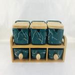 Japanese-style Ceramic Seasoning Jar Kitchen Utensils Set