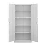 72-Inch 2-Door File Cabinet With Lock, 4 Adjustable Shelves, Heavy-Duty Steel Construction, For Commercial Office, Home Office, Legal Size & Letter File Storage, Organization Cabinet