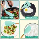 4 Colors Options -- Set Of 35Pcs Kitchen Cooking Utensils Set Spatula Set Baking Utensil Set Kitchen Accessories Necessities With Holder Egg Whisk Separator Tong Turner Spoons Cups