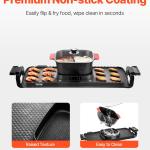 Hot Pot With Grill 2300W 2-in-1 Electric Smokeless BBQ Pan With Removable Pot