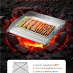 18x16 In Flat Top Griddle Stainless Steel Universal BBQ Grill Pan Cookware