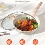 17 Piece Pots And Pans Set Granite Nonstick Kitchen Cookware Induction White