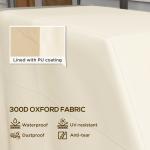 71W X 188Lcm PU Coated Protective Grill Cover - Beige