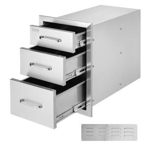 3 BBQ Schubladen Schubfächer 36X51cm Schubkasten Grill Gas Edelstahl