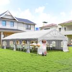 Heavy Duty Party Tent, 19.5' x 39' Large Sun Shade Canopy Tent for Parties, Wedding, Events, BBQ Grill, White