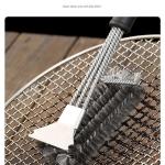 Barbecue Cleaning Brush, Stainless Steel Wire Brush, Grill Brush, Iron Brush, Long-handled Brush