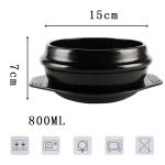 Korean Bibimbap Ceramic Potato Powder Boiled Instant Noodle Bowl Casserole