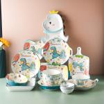 Cartoon Ceramic Dishes Set Tableware Bowl Household