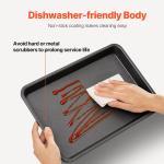 Baking Pan Set 3-Piece Nonstick Carbon Steel Bakeware Set With Silicone Handle
