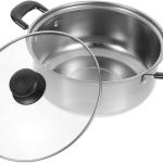 5PCSSet Stainless Steel Saucepan Induction Cooking Pot Cooker Cookware Kitchen