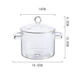 High Temperature Resistant Borosilicate Color Handle Casserole Glass Pot