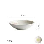 Salad Dishes Soup Bowl Noodle Bowl Household Ceramic Tableware Dessert Fruit Plate