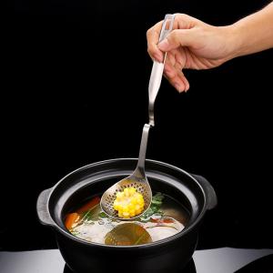 Stainless Steel Colander For Porridge Wall Hanging Spoon Kitchen Utensils