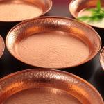 Hand-hammered Patterned Offering Cups Bowls Water Dishes And Flat Plates