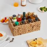 Portable Storage Basket With Compartments For Organizing Utensils