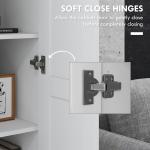 White Storage Cabinet with Adjustable Shelves and Tall Design, for Kitchen Storage , Perfect for Home Use and Family Organization