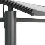 Grill Pavilion with Side Shelves Anthracite 210x114x230 cm Steel