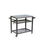 3-Shelf Outdoor Grill Table, Grill Cart With Wheels, Outdoor Pizza Oven And Food Prep Table, Blackstone Table With Stainless Steel Tabletop, Grill Stand For Blackstone Griddle For Outside BBQ